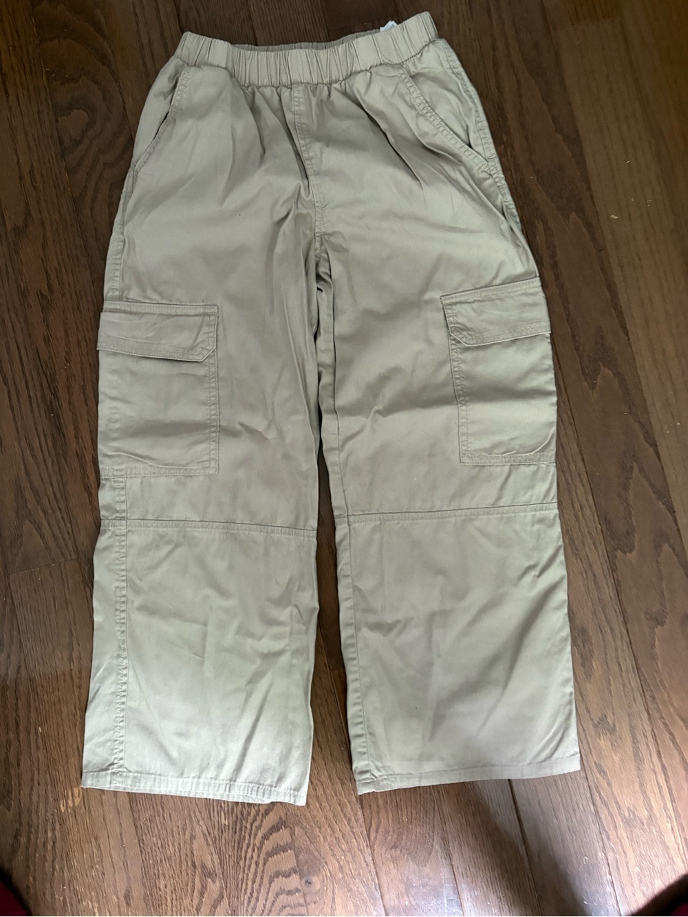 Boys  Khaki Cargo Pants - Elastic Waist